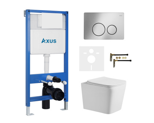 Комплект инсталляции Axus 011D с унитазом Axus 2303 и кнопкой 097IS