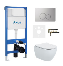 Комплект инсталляции Axus 011D с унитазом Axus 2318 и кнопкой 097ES