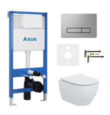 Комплект инсталляции Axus 011D с унитазом Axus 2318 и кнопкой 097HDS