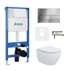 Комплект инсталляции Axus 011D с унитазом Axus 2318 и кнопкой 097TS