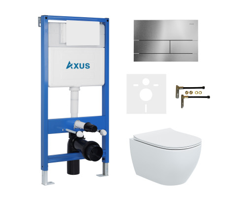 Комплект инсталляции Axus 011D с унитазом Axus 2318 и кнопкой 097TS