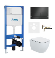 Комплект инсталляции Axus 011D с унитазом Axus 2318 и кнопкой 097TB
