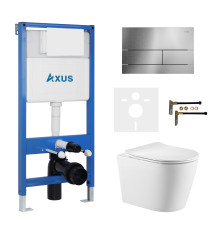 Комплект инсталляции Axus 011D с унитазом Axus 2380 и кнопкой 097TS