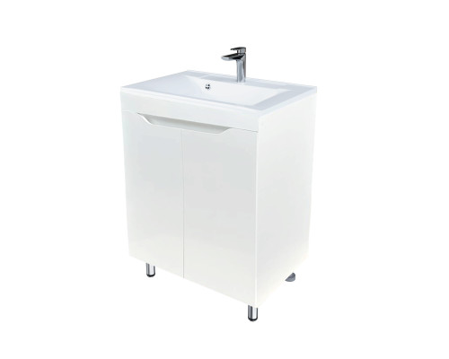 Тумба напольная Фламини 65 белая под умывальник Комфорт