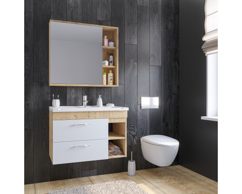 Тумба подвесная Axus Миранда 80 дуб бунратти