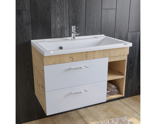 Тумба подвесная Axus Миранда 80 дуб бунратти