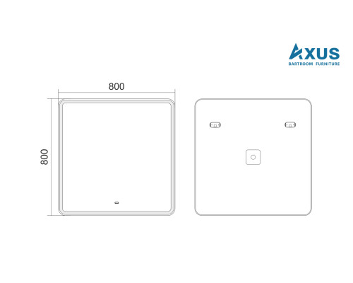 Зеркало AXUS Relax 80x80
