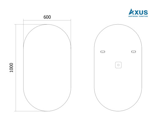 Зеркало AXUS Divo Eco 50х90