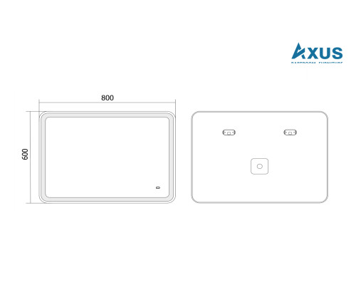 Зеркало AXUS Barry 80x60