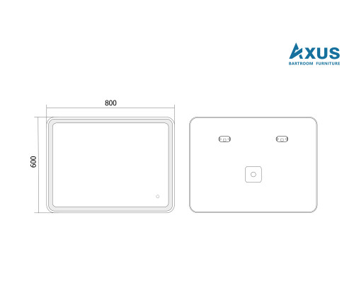 Зеркало AXUS Umbrella 800x600 Стандарт+подогрев