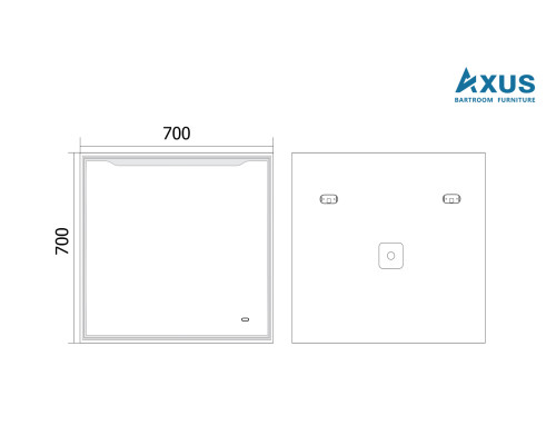 Зеркало AXUS Robin 70x70