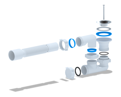 Сифон Ани для душевого поддона Е215