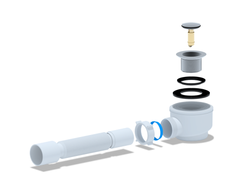 Сифон для душевого поддона 1 1/2*50 с г/т, клик-клак Е415 CL купить