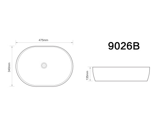 Умывальник Axus 9026B Умывальник Axus 9026B