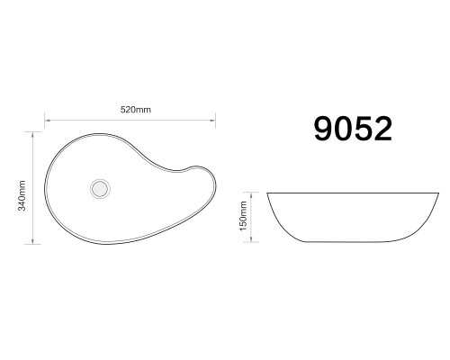 Умывальник Axus 9052 Умывальник Axus 9052