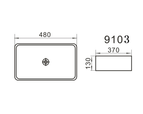 Умывальник Axus 9103 P-062 (480*370*130) Умывальник Axus 9103 P-062 (480*370*130)