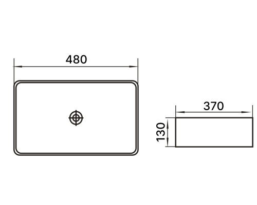 Умывальник Axus 9105 (480*370*130) Умывальник Axus 9105 (480*370*130)