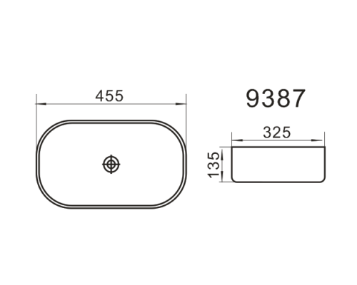 Умывальник Axus 9387B Умывальник Axus 9387B