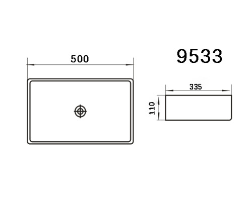 Умывальник Axus 9533 P-017 (500*335*110) Умывальник Axus 9533 P-017 (500*335*110)