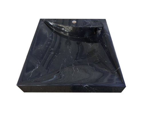 Умывальник на стиральную машину Marko Твист 60 черный мрамор